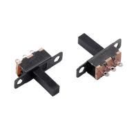 Interruttore a levetta 5V 0.3A Mini formato nero SPDT interruttore a scorrimento for piccoli dispositivi elettronici di potenza fai da te 3PIN 1P2T interruttore a scorrimento maniglia alta 10mm