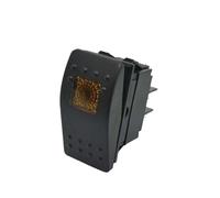 Interruttore a levetta a bilanciere impermeabile Pulsante interruttore a bilanciere marino 12V 220V 4 pin interruttore on/off(Yellow Light,12-24V)
