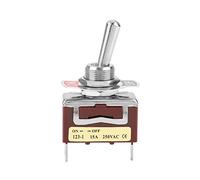 Interruttore a levetta a bilanciere per servizio pesante, 5A 250 V Interruttore a levetta momentaneo on-off Interruttore a bilanciere 2 pin 2 posizione 12 mm, mini interruttore a levetta