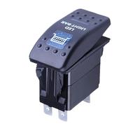 Interruttore a levetta ARB 5P 12V 20A con luce LED blu, adatto per autobus, barche, camper, rimorchi, ecc.(LED Light Bar)