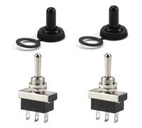 Interruttore a levetta caricato a molla, 2 pezzi Interruttore a levetta KN3D-103 SPDT Interruttori a levetta con tappi impermeabili, interruttore a levetta momentaneo interruttore elettronico spento