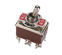 Interruttore a Levetta DPDT 6 Pin 3 Posizioni ON-OFF-ON 250V 15A per Pannelli Controllo e Applicazioni Industriali 5Pezzi