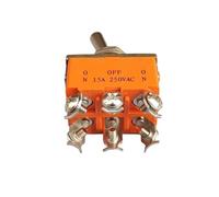 Interruttore a levetta DPDT ON-OFF-ON a 6 pin da 15 Amp 250 V, a tre posizioni, polarità avanti/indietro, orario/antiorario, controllo motore CC