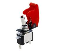 Interruttore a levetta illuminato a LED for auto, barca, camion, con protezione di sicurezza for aeromobili, rosso, blu, verde, giallo 12V20A(Dark red)