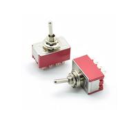 Interruttore a levetta impermeabile rosso 12 pin, 2/3 posizioni ON-ON ON-OFF-ON, 6A 125VAC 2A 250VAC con terminale a saldare for la sostituzione del pannello elettronico fai-da-te(1 pc 12pins OFO)