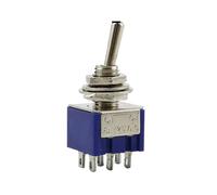 Interruttore a levetta in miniatura unipolare doppio SPDT ON-OFF-ON ON-ON 120 V CA 6 A montaggio da 1/4 di pollice MTS-102 103 202 5/10 pezzi(202,5pcs)