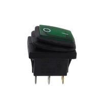 Interruttore a levetta KCD1 1 pz/5 pz 2 posizioni 3 pin con luce/2 posizioni 2 pin senza luce interruttore autobloccante(3pin Green,12V_1PCS)