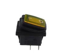 Interruttore a levetta KCD1 1 pz/5 pz 2 posizioni 3 pin con luce/2 posizioni 2 pin senza luce interruttore autobloccante(2pin Yellow,12V_1PCS)