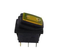 Interruttore a levetta KCD1 1 pz/5 pz 2 posizioni 3 pin con luce/2 posizioni 2 pin senza luce interruttore autobloccante(3pin Yellow,12V_1PCS)