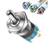 Interruttore A Levetta Luce - Pulsante Basculante A LED Da 12 V, Interruttore A Lev etta Illuminato Da 12 V, A Levetta Impermeabile Con LED | 15 Cm Precablato Per Fuoristrada Suv Barca Rv