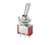 Interruttore a levetta mini con maniglia piatta da 6,35 mm for montaggio a pannello SH T80-T Serie Modello Telecomando(3P 11.7mm ON-ON,1PCS)