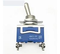 Interruttore a levetta ON/OFF a 2 posizioni, AC250V 10A, terminali a vite, piedini SPST, foro aperto da 12 mm, interruttori di controllo dell'alimentazione, blu KN11-101 Controls Switches
