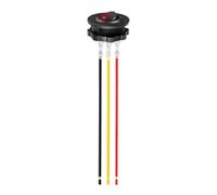 Interruttore a levetta on/off a 3 poli con illuminazione | Cavo prefabbricato rosso, interruttore a levetta illuminato a LED, 12 V, per motore, riscaldamento, cruscotto, pompa, camper