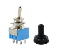 Interruttore a levetta ON-ON/ON-OFF-ON 3/6 pin 2/3 posizioni a scatto MTS-102 103 202 AC 125 V/6 A 250 V/3 A Pulsante di accensione Interruttore for auto 5/10 pezzi(203 With Cap,5pcs)