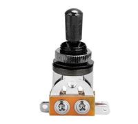 Interruttore a Levetta per Chitarra, Selettore in Metallo Pickup Interruttore a 3 Vie con Pomello in Ottone per Chitarra Elettrica LP(nero)