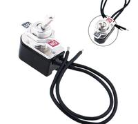 Interruttore a levetta pre-cablato AC 250 V, 6 A, con cavo metallico KNS-1, 5 pezzi