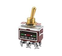 Interruttore a levetta retrò in ottone a bilanciere in metallo 1021/1121/1122/1221/1321/1322 Pulsante girevole 1 pz(Copperhandle1221A)