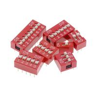 Interruttore a levetta rosso blu spaziatura 2,54 mm DIP comporre il codice interruttore 1 2 3 4 5 6 7 8 9 10 12 PIN interruttore rapido 10 pezzi(8,10pcs 7p)