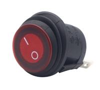 Interruttore a levetta rotondo a luce rossa da 12 V DC, 3 pin, diametro 20 mm, per auto, barche e camion