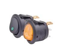 Interruttore a levetta rotondo KCD1-101 da 20 mm, ON/OFF, unipolare, 12 V, rosso, verde, blu, giallo, nero, 1 pezzo(Waterproof Cover,Blue)