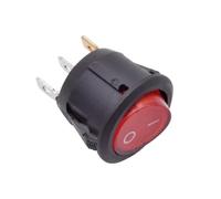 Interruttore a levetta rotondo KCD1-101 da 20 mm, ON/OFF, unipolare, 12 V, rosso, verde, blu, giallo, nero, 1 pezzo(Total Round Switch,1)