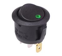 Interruttore a Levetta Rotondo LED Verde SPST 12V 20A R13-112B2-02