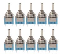 Interruttore a levetta SPDT da 10 pezzi Interruttore a levetta ON/ON a 3 pin 2 posizioni Interruttore a levetta 6A 125 V CA -102