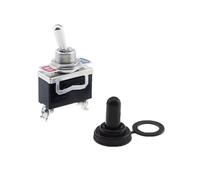 Interruttore a levetta SPST piccolo, on/off, for impieghi gravosi, con copertura impermeabile, 12 V, 6 A/250 V CA, 10 A/125 V CA E-TEN1021