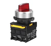 Interruttore a manopola con LED 22 mm 1NO/2NO/1NO1NC 2/3 posizioni autobloccante interruttore rotante momentaneo con luce 12 V 24 V 220 V 10 A(RedLight,1NO_2P MOMENTARY_220 V)