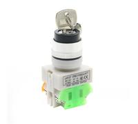 Interruttore a manopola LAY37-11Y2/LAY37-20Y3 da 22 mm con chiave, 2 posizioni, 3 posizioni, 10 A, 660 V, selettore autobloccante, 1 pz.(3 Position,2NO)