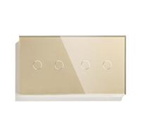 Interruttore a pannello tattile in vetro, Interruttore della luce tattile intelligente a 4 gang multicolore 157x86x35mm for la casa