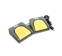 Interruttore a pedale doppio System-S in grigio-giallo
