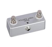 Interruttore a pedale Dual Latching per chitarra, in metallo | Due pulsanti indipendenti, funzione True Bypass, compatibile con amplificatori, connessione stabile, facile da trasportare