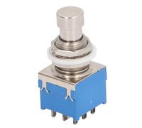 Interruttore a Pedale Effetto Chitarra con Blocco Capocorda a Saldare Pulsante 3PDT a 9 Pin True Bypass Interruttore a Pedale Effetto Stomp Blu