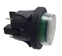 Interruttore a pressione PS18-16 con copertura impermeabile, diametro di incasso 25 mm, 250 V, 16 A, verde, illuminato push-EIN, spina piatta 6,3 mm