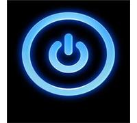 Interruttore a pulsante 10A stile corto 16/19/22mm LED start stop 3V6V12V24V220V(Blue symbol,19MM_MOMENTARY RESET_3-8V(5V6V))
