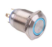 Interruttore a pulsante 12mm Switch Electronics LED Blu IP65 SPDT 2A MPN 481603