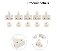 Interruttore a pulsante 2A 250V ABS bianco autobloccante per installazione lampa