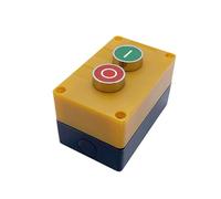 Interruttore a pulsante 2P Controllo di ripristino momentaneo OFF-ON Scatola di plastica gialla Plastica impermeabile NO NC Uso elettrico