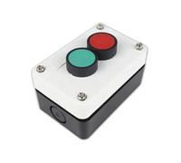 Interruttore a pulsante 2P ON-OFF Rosso Verde | Scatola di controllo del motore con avviamento elettrico momentaneo, impermeabile, 2 posizioni(Blank)