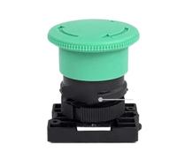 Interruttore a pulsante a fungo for arresto di emergenza Interruttore di avviamento elettrico di controllo con ripristino automatico(Metal Head,BRASS CONTACTS_1NC(1PCS)_BLACK(1PCS))