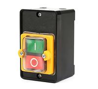 Interruttore a Pulsante,AC220V/380V 10A Interruttore a Pulsante di Controllo Dell'alimentazione Impermeabile Monofase/Trifase,Pulsante Controllo ON/OFF Con Shell,Interruttore della Macchina Utensile