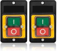 Interruttore a Pulsante AC220V/380V 10A per Apparecchiature Meccaniche, ON OFF Avviamento Autobloccante, Arresto a Ripristino Automatico, Controllo Motore Diretto con Design