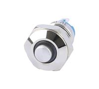 Interruttore a pulsante ad anello illuminato a LED da 12 V, 1 NO, momentaneo/autobloccante, a filo alto, 8 mm, 10 pezzi(Self locking)