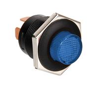 Interruttore a pulsante con spia a Led - 12/24V - Blu