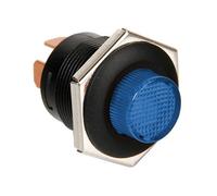 Interruttore a pulsante con spia a Led - 12/24V - Blu