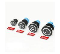 Interruttore a pulsante da 12/16/19/22 mm, ossidato nero, momentaneo, fisso, accensione/spegnimento, luce LED, 3 V, 6 V, 12 V, 24 V, 220 V(White power,16MM_LATCHING FIXED_3-6V)