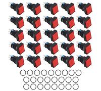Interruttore a pulsante da 25 pezzi, indicatore luminoso Contattore autobloccante 24 V, pulsante interruttore di controllo industriale per avviatore elettromagnetico, contattore, relè e altri circuiti