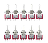 Interruttore a pulsante da 6 mm rosso Mts-123 doppio lato reset testa mobile interruttore a levetta 3 pin 3 ingranaggi micro pulsante a bilanciere 10/20 pezzi(10pcs)