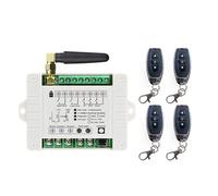 Interruttore A Pulsante Della Gru Modulo Ricevitore Multifunzione A Relè 2CH EV1527, Telecomando Wireless, Interruttore Remoto For Motore CC Fai Da Te(Set-4)